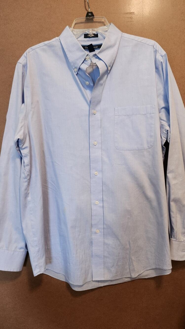 Croft & Barrow Mens Dress Shirt 16.5 34/35 Light Blue Easy Care Long Sleeve #520